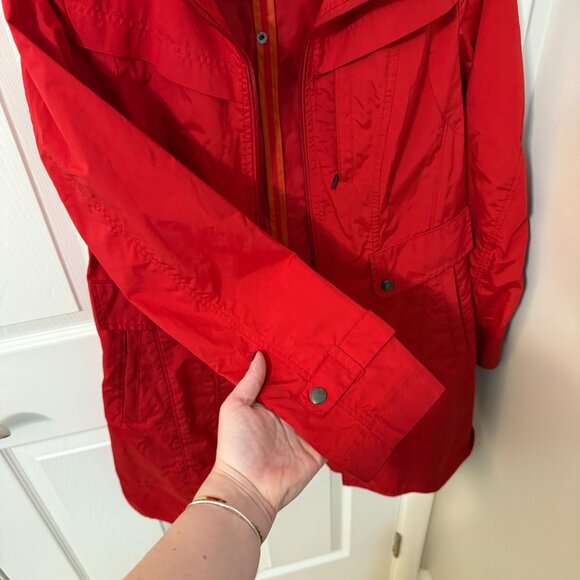 Cole Haan Women's Red Travel Trench Raincoat Jacket Small - Picture 7 of 15